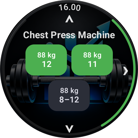 GymTracker Wear OS workout companion screenshot